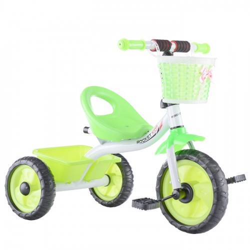 Велосипед 3-х колесный, бело-зеленый
